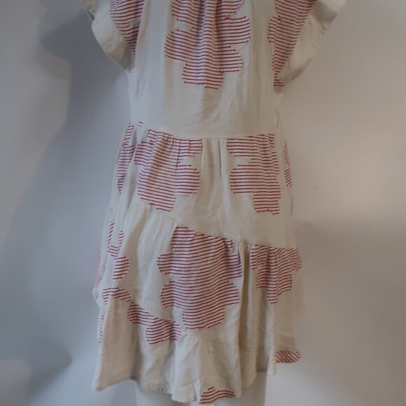 Womens Pearl & Caviar Cream, Red Design Cap Sleeve Dress XS/S - Picture 5 of 8